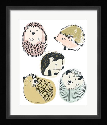 Framed Prickle Pals I Print