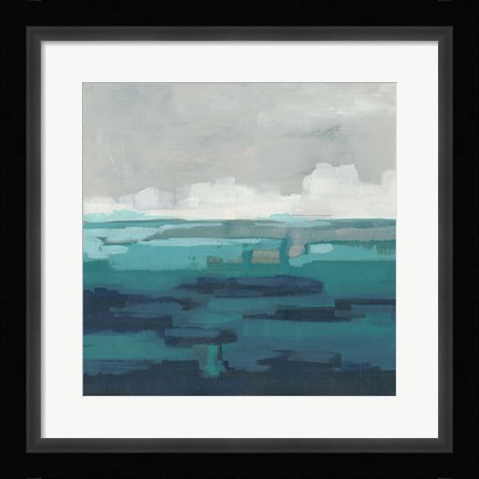 Framed Sea Foam Vista I Print