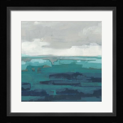 Framed Sea Foam Vista II Print