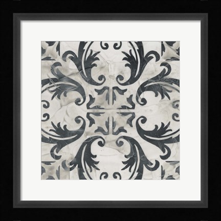 Framed Neutral Tile Collection I Print