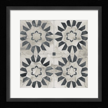 Framed Neutral Tile Collection III Print