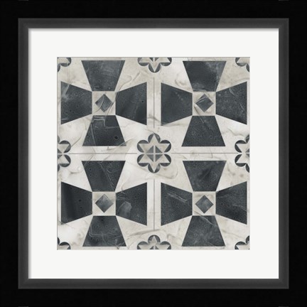 Framed Neutral Tile Collection IV Print