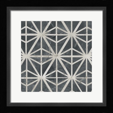 Framed Neutral Tile Collection VII Print