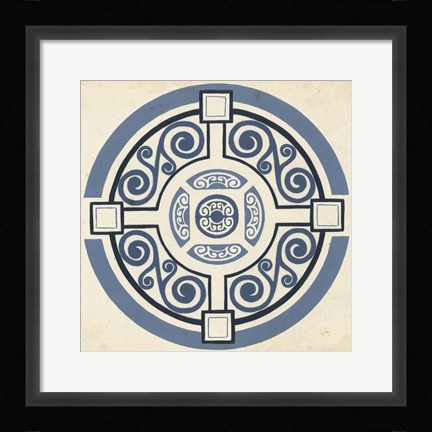 Framed Indigo Motif IV Print