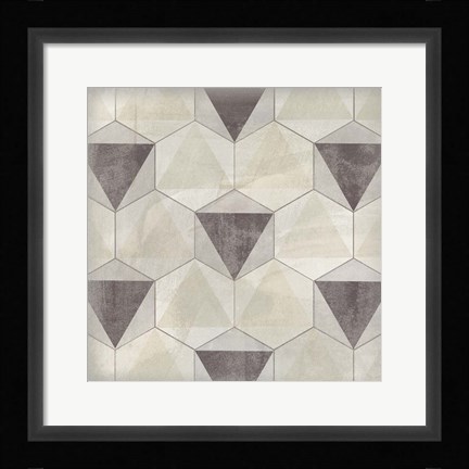Framed Hexagon Tile II Print