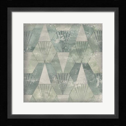 Framed Hexagon Tile V Print