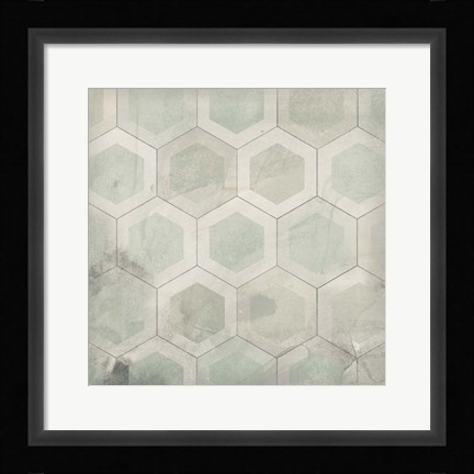 Framed Hexagon Tile VII Print