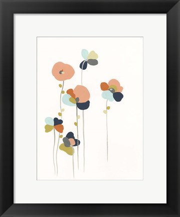 Framed Modular Bouquet I Print