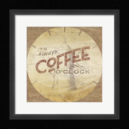 Framed Beverage O'Clock I Print