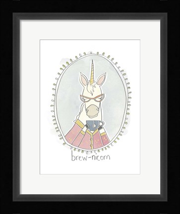 Framed Caffeinated Cutie I Print