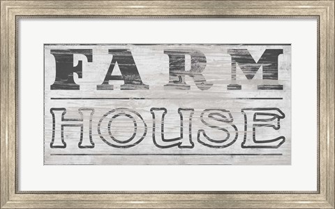 Framed Vintage Farmhouse Sign I Print