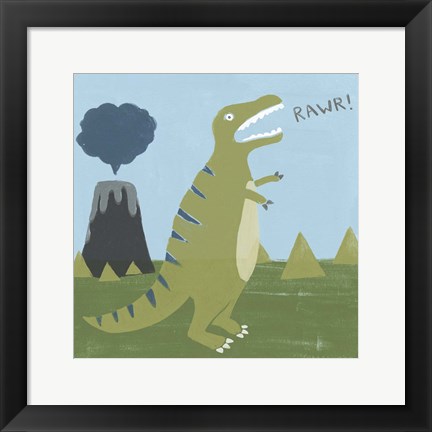 Framed Dino-mite I Print