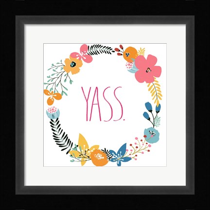 Framed Snarky Florals III Print