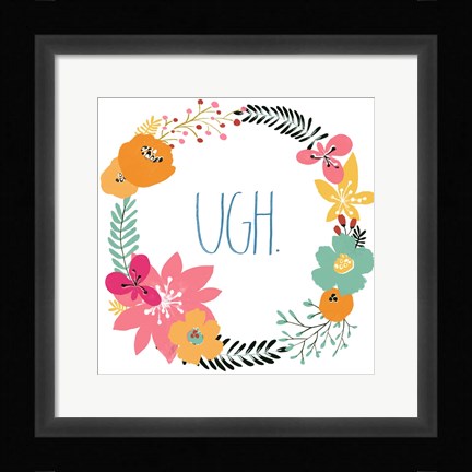 Framed Snarky Florals IV Print