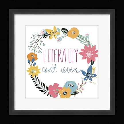 Framed Snarky Florals VI Print