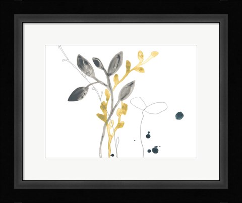 Framed Navy Garden Inspiration III Print
