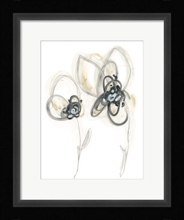 Framed Monochrome Floral Study VI Print