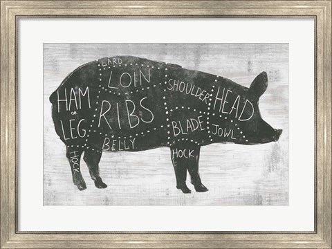 Framed Farmhouse Butcher I Print