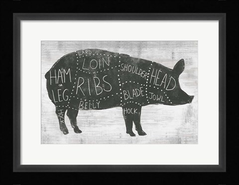 Framed Farmhouse Butcher I Print