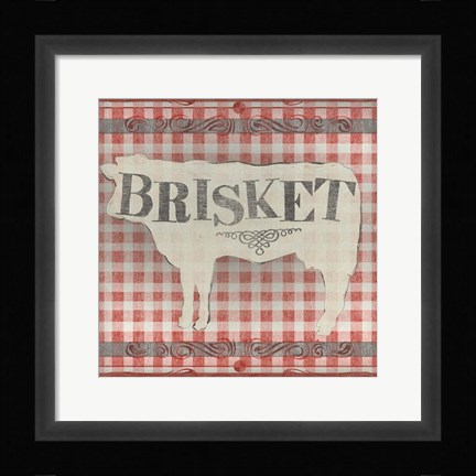 Framed Gingham BBQ II Print