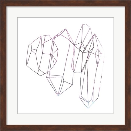 Framed Contour Crystals IV Print