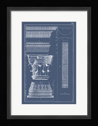 Framed Column &amp; Cornice Blueprint I Print