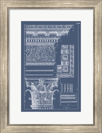 Framed Column &amp; Cornice Blueprint II Print