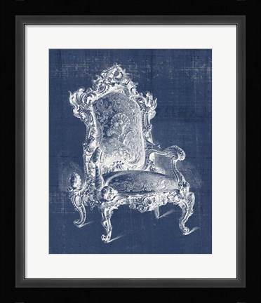 Framed Antique Chair Blueprint II Print