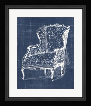 Framed Antique Chair Blueprint III Print