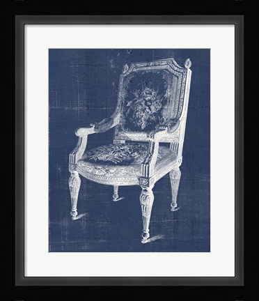 Framed Antique Chair Blueprint IV Print