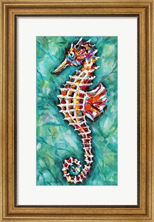 Framed Radiant Seahorse II Print