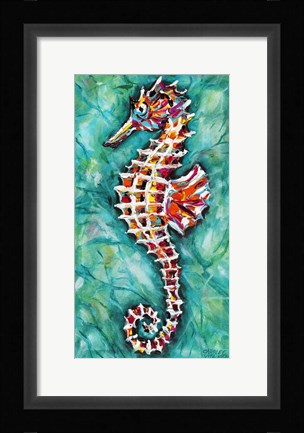 Framed Radiant Seahorse II Print