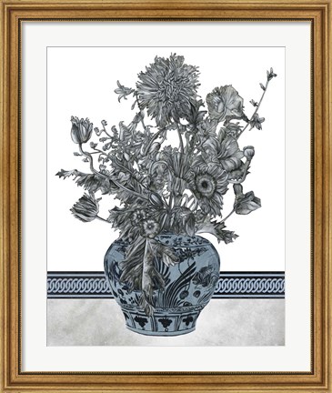 Framed Bouquet in China II Print