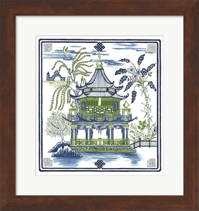 Framed Pagoda Visit I Print