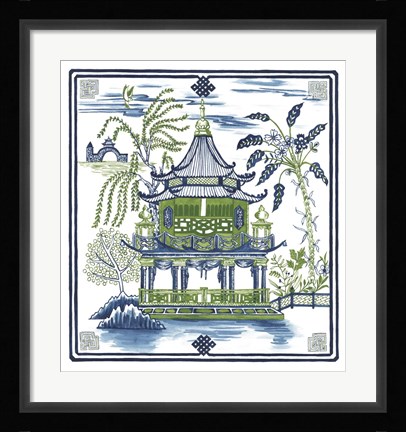 Framed Pagoda Visit I Print