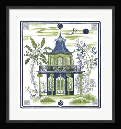 Framed Pagoda Visit II Print