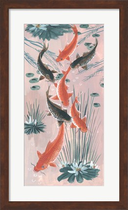 Framed Traditional Koi Pond I Print