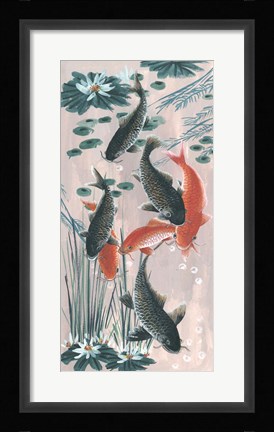 Framed Traditional Koi Pond II Print