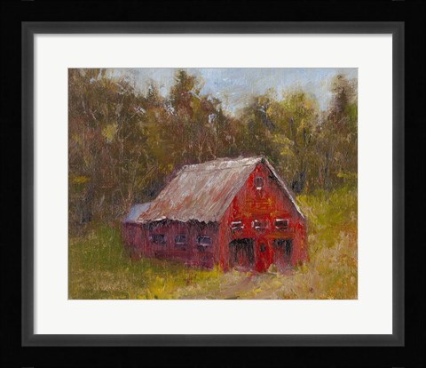 Framed Back Road Barn II Print