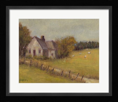 Framed Cottage Meadow II Print