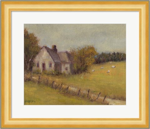 Framed Cottage Meadow II Print