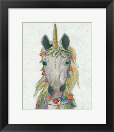 Framed Fiesta Unicorn I Print