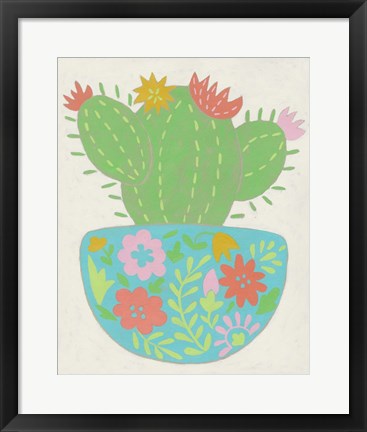 Framed Happy Cactus IV Print