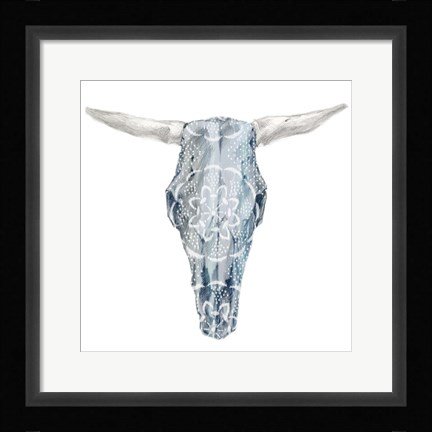 Framed Day of the Dead Skull Mount IV Print