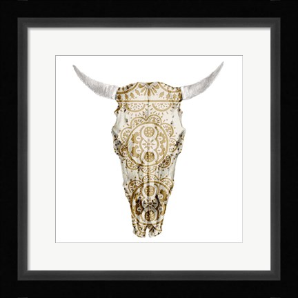 Framed Day of the Dead Skull Mount VII Print