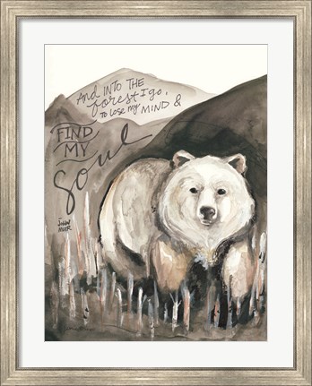 Framed Find My Soul Bear Print