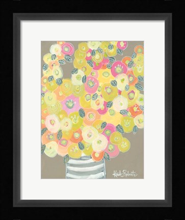 Framed Pleasant Poppies Print