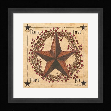 Framed Peace Love Hope Joy Print