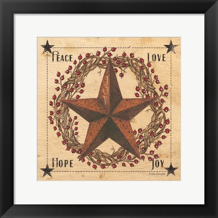 Framed Peace Love Hope Joy Print
