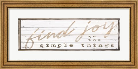Framed Find Joy in the Simple Things Print